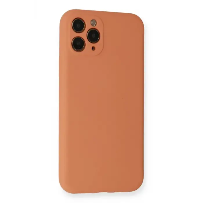 Newface Apple iPhone 11 Pro Kılıf Nano içi Kadife Silikon - Mat Turuncu