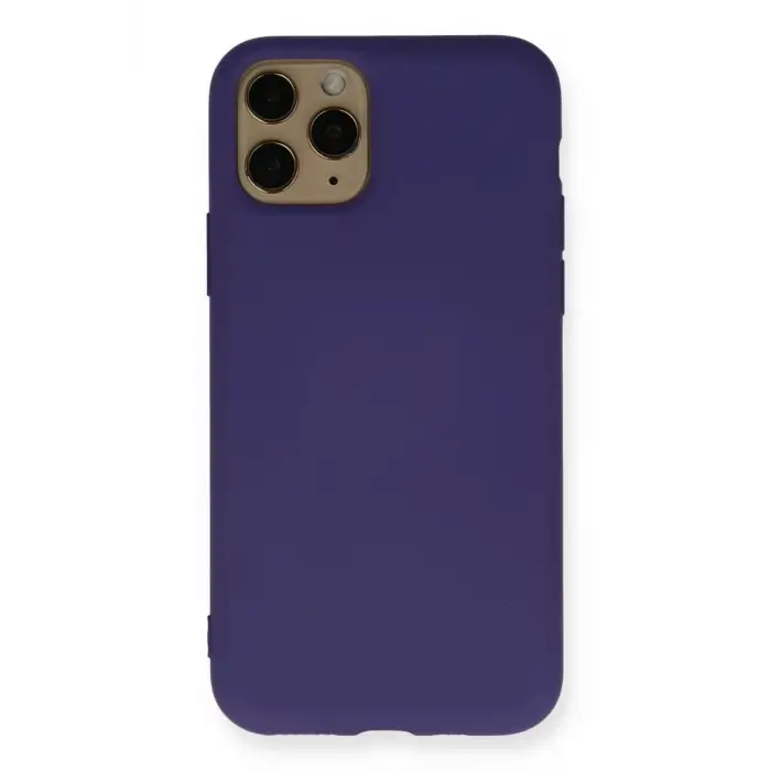Newface Apple iPhone 11 Pro Kılıf Nano içi Kadife Silikon - Mor