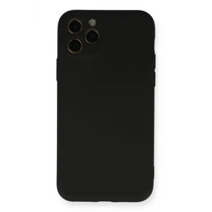 Newface Apple iPhone 11 Pro Kılıf Nano içi Kadife Silikon - Siyah