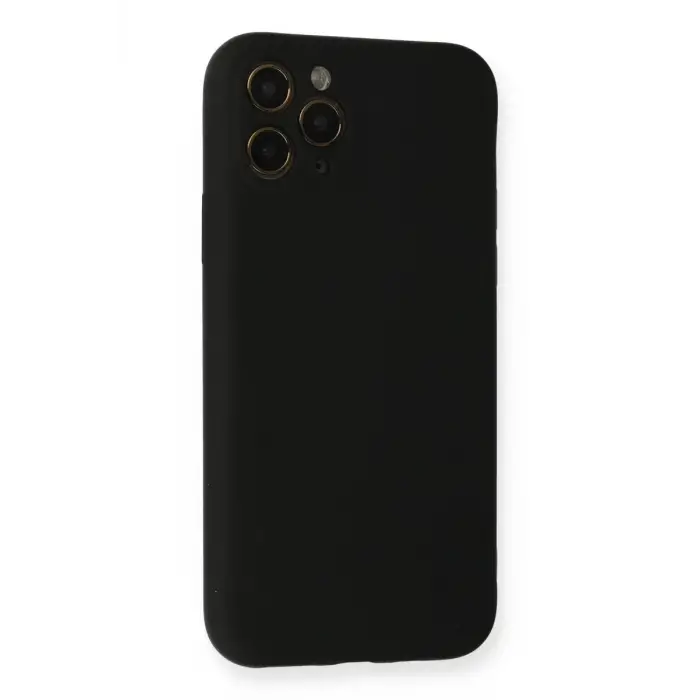 Newface Apple iPhone 11 Pro Kılıf Nano içi Kadife Silikon - Siyah