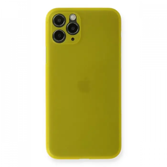 Newface Apple iPhone 11 Pro Kılıf PP Ultra İnce Kapak - Sarı