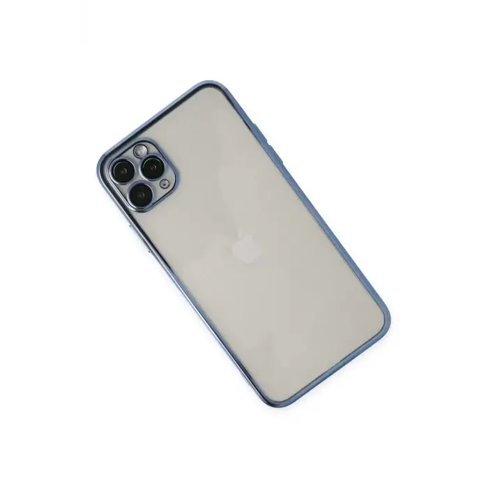 Newface Apple iPhone 11 Pro Kılıf Razer Lensli Silikon - Açık Mavi