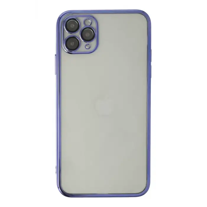 Newface Apple iPhone 11 Pro Kılıf Razer Lensli Silikon - Mor