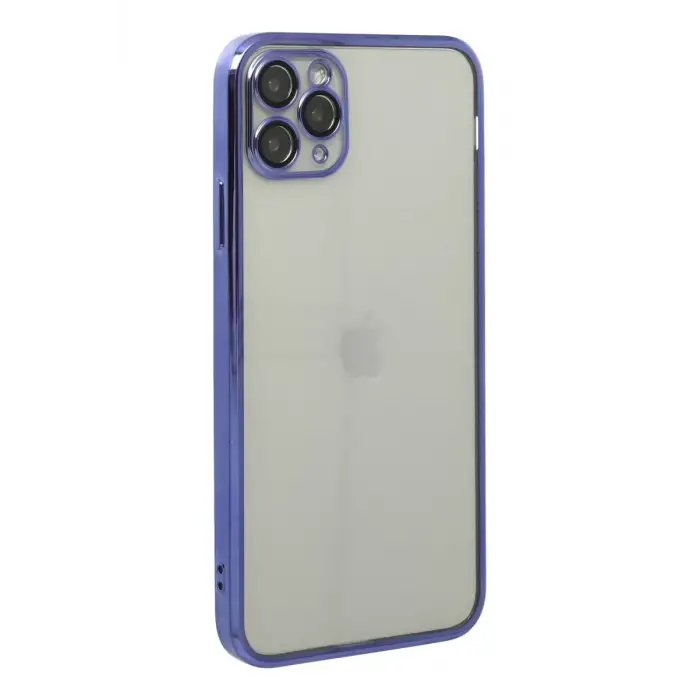 Newface Apple iPhone 11 Pro Kılıf Razer Lensli Silikon - Mor
