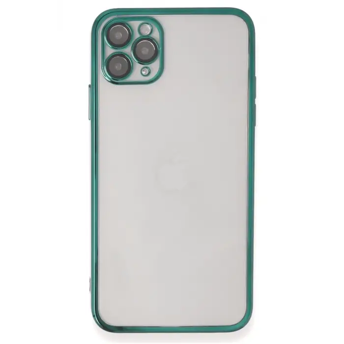 Newface Apple iPhone 11 Pro Kılıf Razer Lensli Silikon - Yeşil