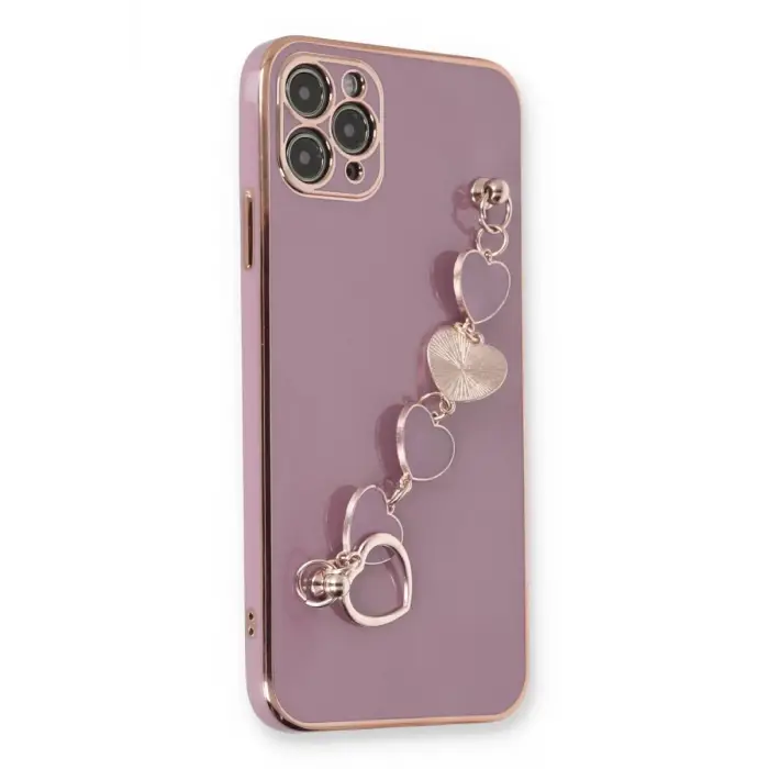 Newface Apple iPhone 11 Pro Max Kılıf Esila Silikon - Mor