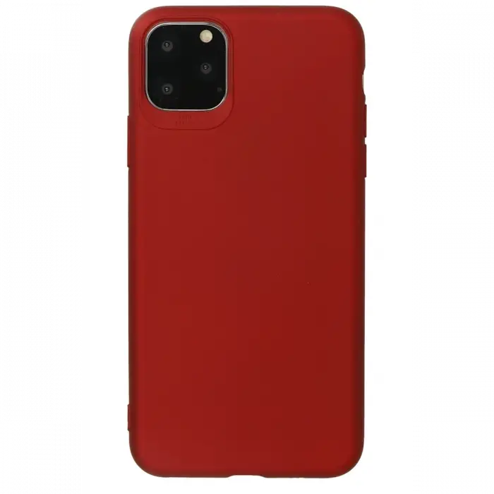 Newface Apple iPhone 11 Pro Max Kılıf First Silikon - Bordo