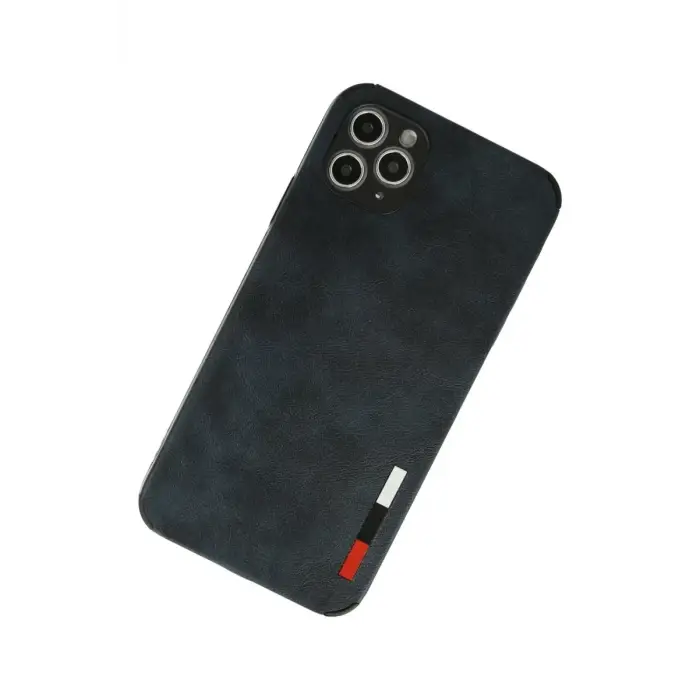 Newface Apple iPhone 11 Pro Max Kılıf Loop Deri Silikon - Lacivert