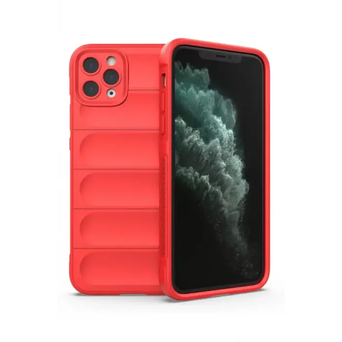 Newface Apple iPhone 11 Pro Max Kılıf Optimum Silikon - Kırmızı