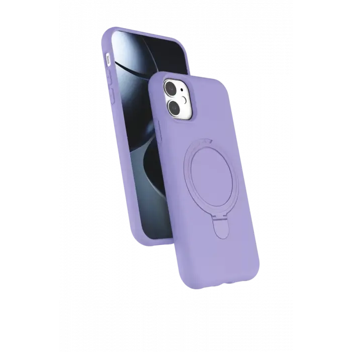 Newface Apple iPhone 11 Regal Magsafe Standlı Kapak - Lila