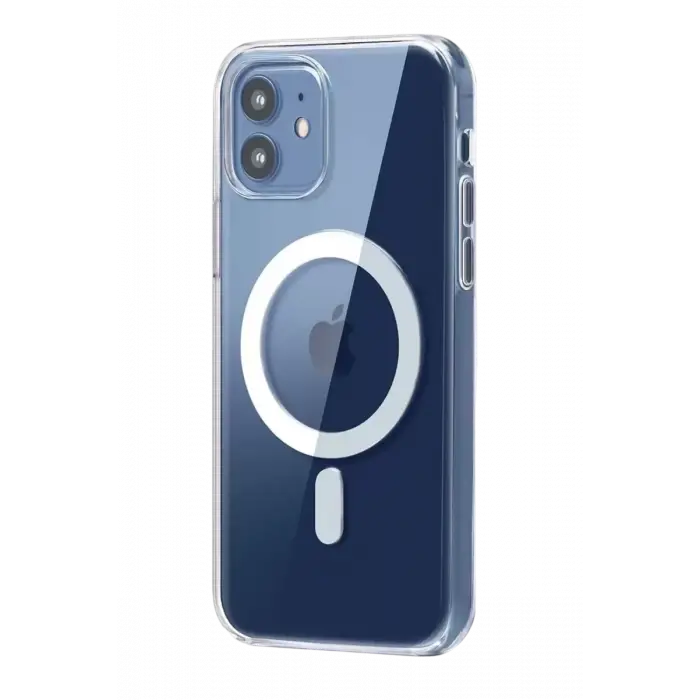 Newface Apple iPhone 12 Combo Sert Şeffaf Magsafe Kapak - Şeffaf