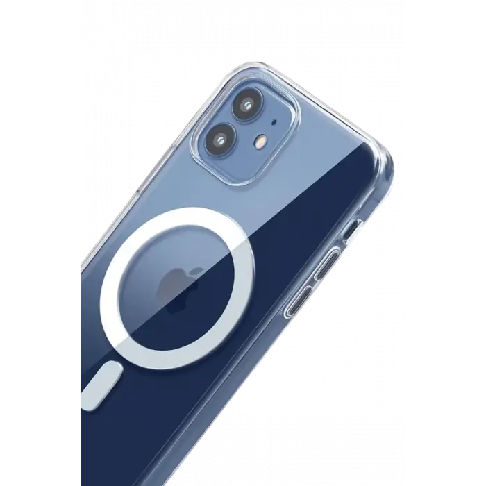 Newface Apple iPhone 12 Combo Sert Şeffaf Magsafe Kapak - Şeffaf