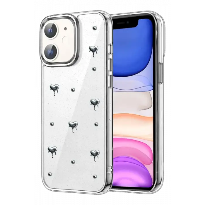 Newface Apple iPhone 12 Fiyonk Desenli Kapak - Desen 1