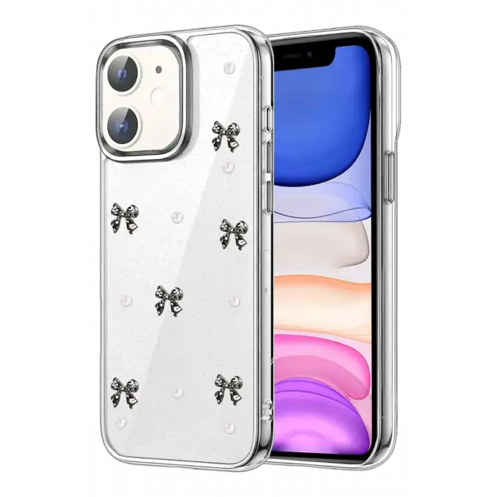Newface Apple iPhone 12 Fiyonk Desenli Kapak - Desen 8