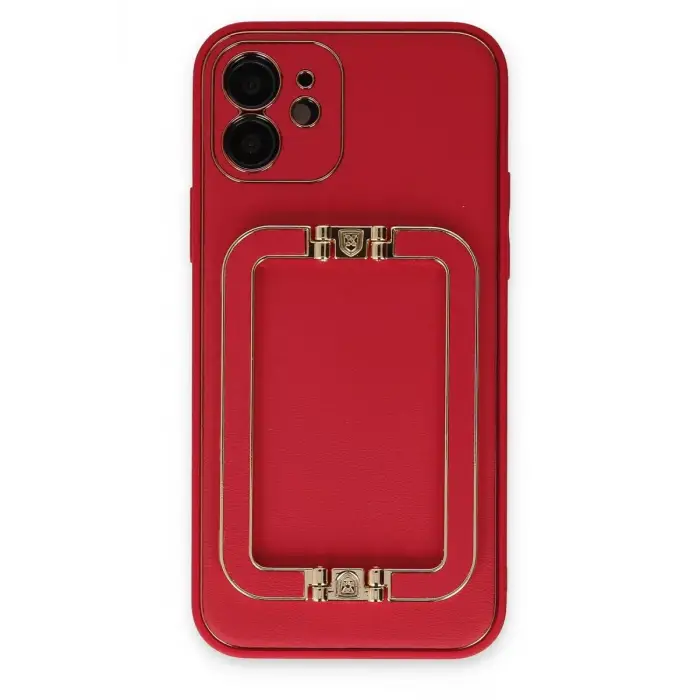 Newface Apple iPhone 12 Kılıf Coco Elit Kapak - Kırmızı