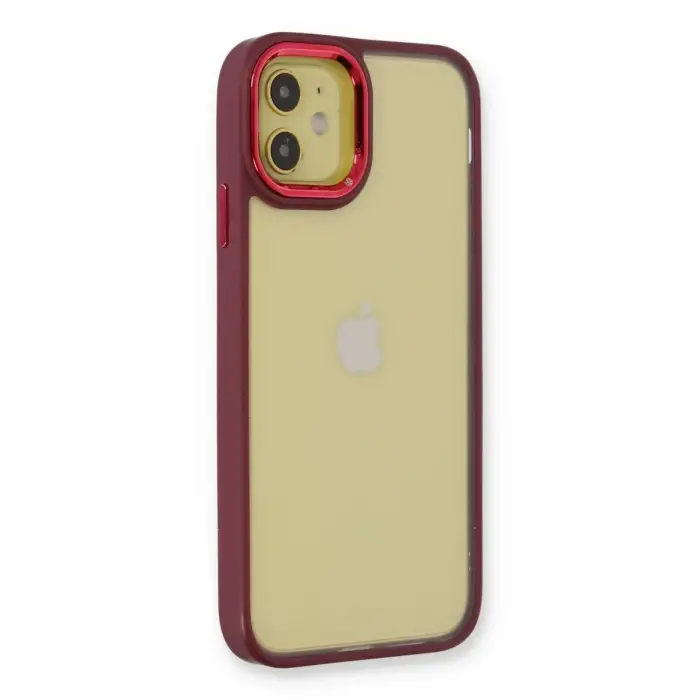 Newface Apple iPhone 12 Kılıf Dora Kapak - Kırmızı