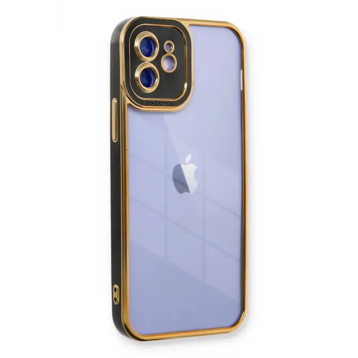 Newface Apple iPhone 12 Kılıf Liva Lens Silikon - Siyah