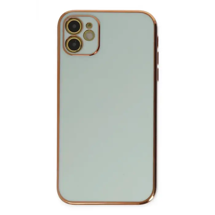 Newface Apple iPhone 12 Kılıf Volet Silikon - Açık Yeşil