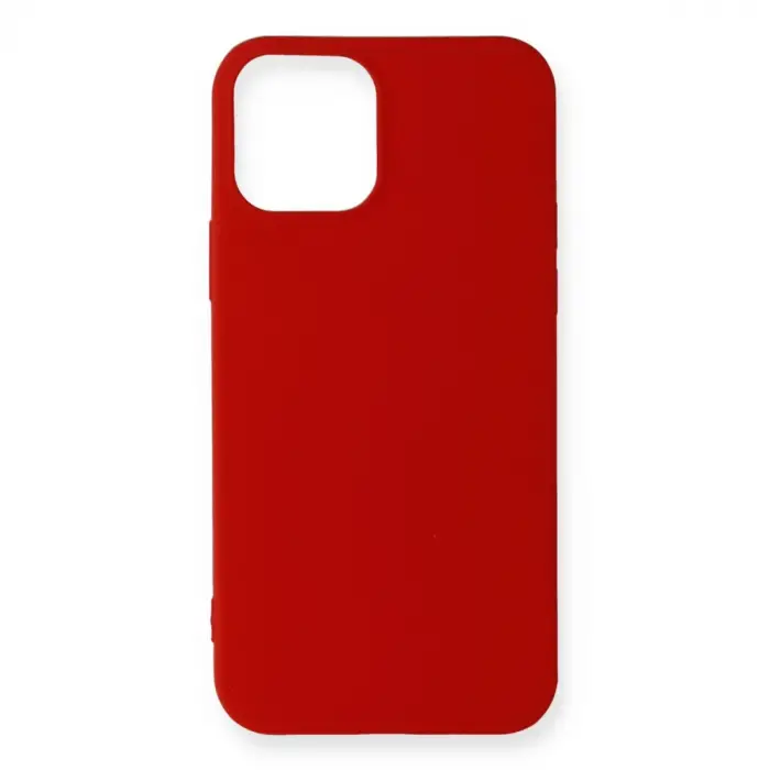 Newface Apple iPhone 12 Mini Kılıf First Silikon - Koyu Kırmızı