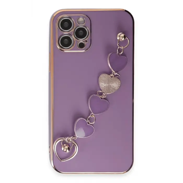 Newface Apple iPhone 12 Pro Kılıf Esila Silikon - Mor