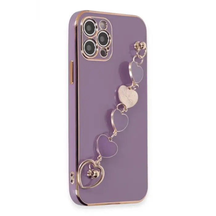 Newface Apple iPhone 12 Pro Kılıf Esila Silikon - Mor
