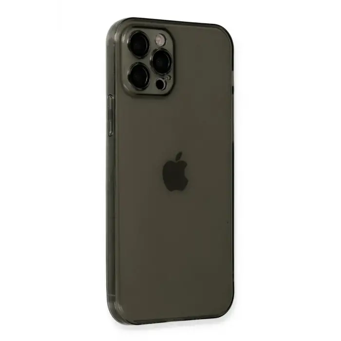 Newface Apple iPhone 12 Pro Kılıf Fly Lens Silikon - Siyah