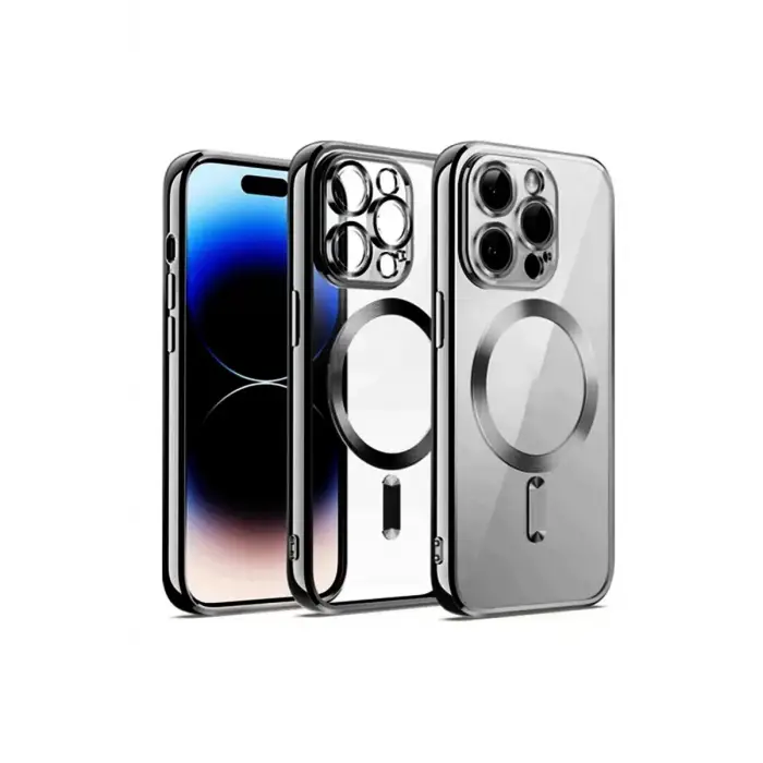Newface Apple iPhone 12 Pro Kılıf Kross Magneticsafe Kapak - Gümüş