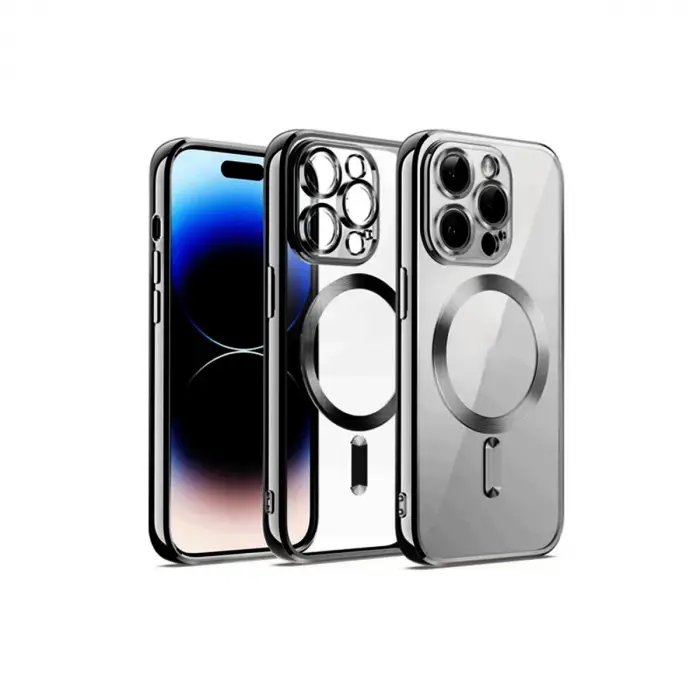 Newface Apple iPhone 12 Pro Kılıf Kross Magneticsafe Kapak - Gümüş