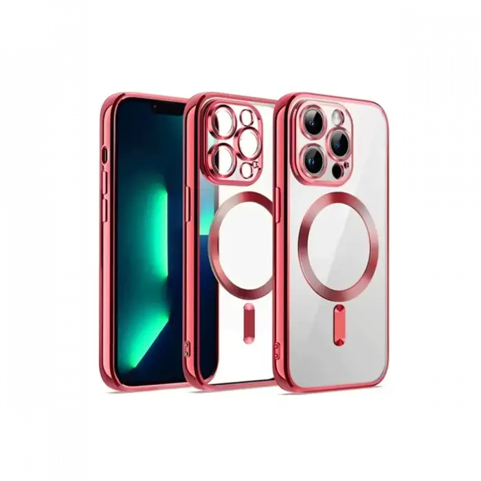 Newface Apple iPhone 12 Pro Kılıf Kross Magneticsafe Kapak - Kırmızı