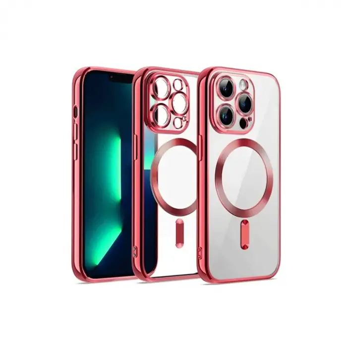 Newface Apple iPhone 12 Pro Kılıf Kross Magneticsafe Kapak - Kırmızı
