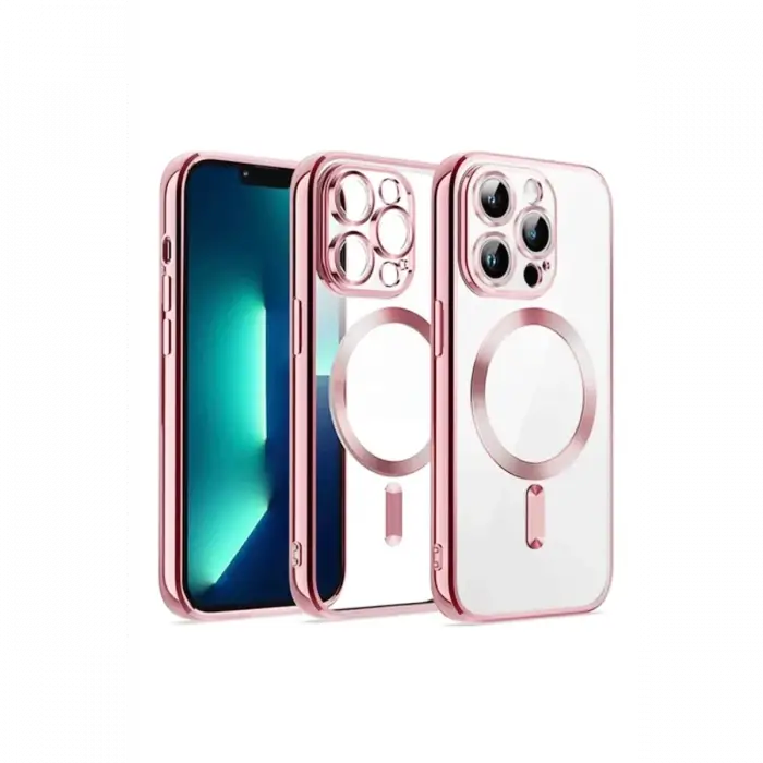 Newface Apple iPhone 12 Pro Kılıf Kross Magneticsafe Kapak - Rose