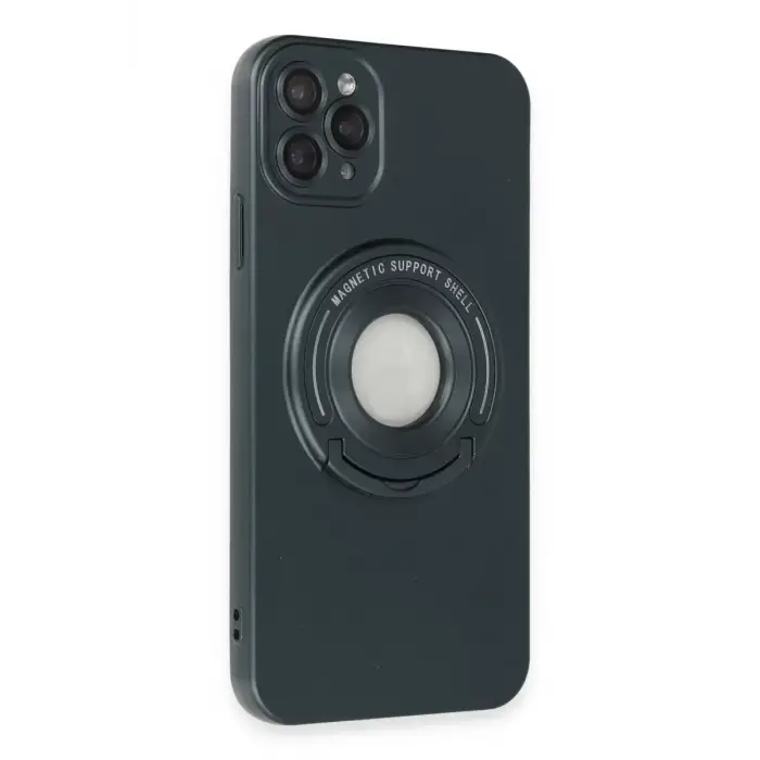 Newface Apple iPhone 12 Pro Kılıf Lukka Magneticsafe Kapak - Koyu Yeşil
