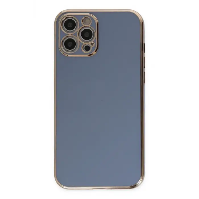 Newface Apple iPhone 12 Pro Kılıf Volet Silikon - Mavi