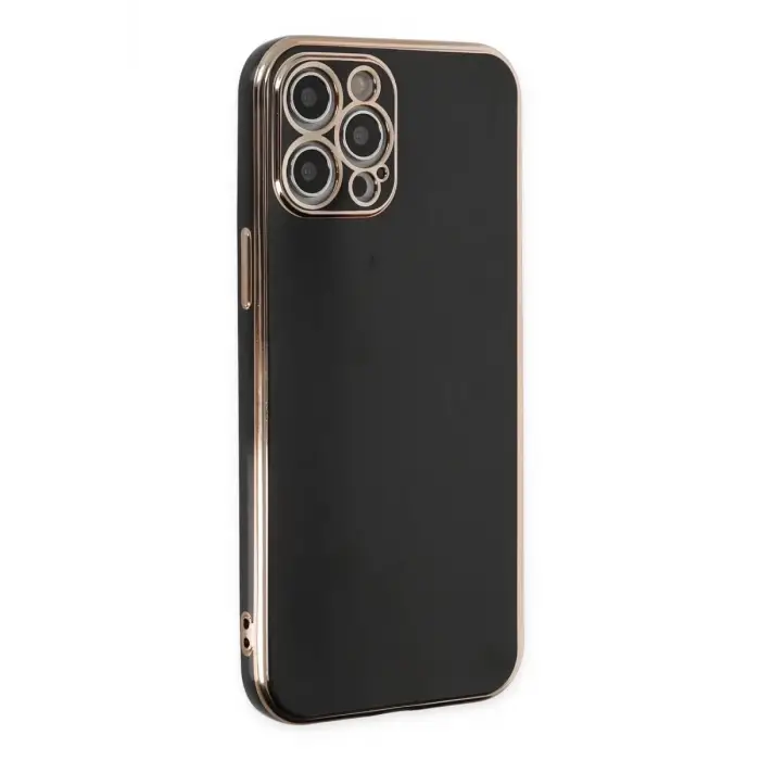 Newface Apple iPhone 12 Pro Kılıf Volet Silikon - Siyah