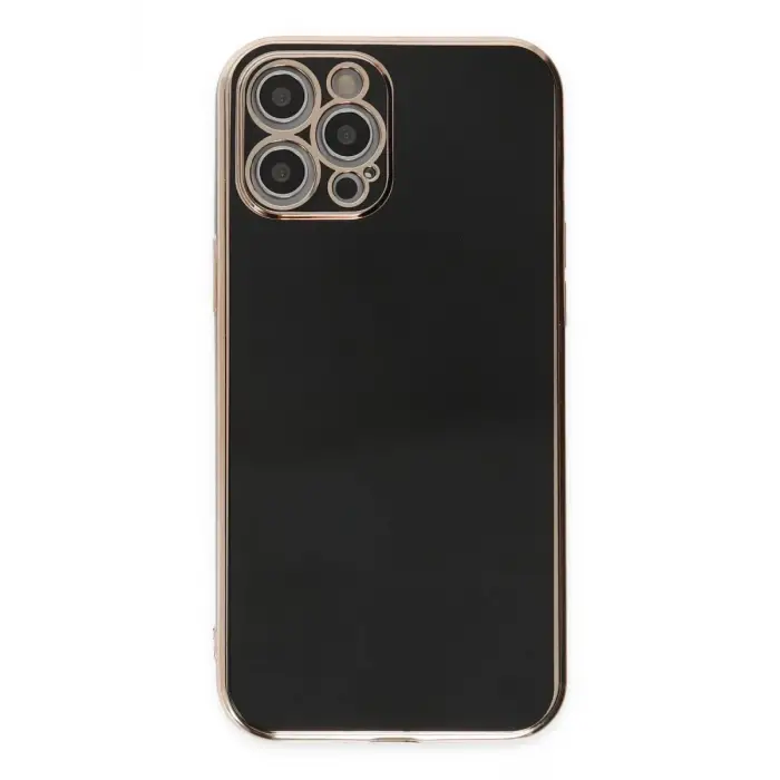 Newface Apple iPhone 12 Pro Kılıf Volet Silikon - Siyah