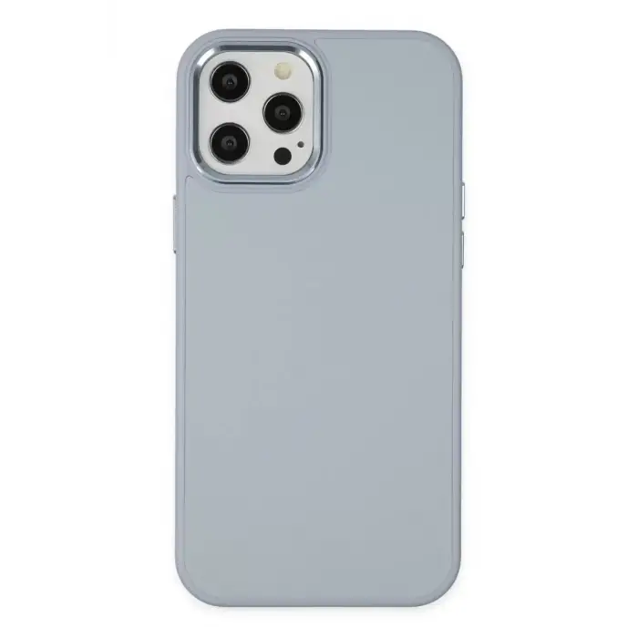 Newface Apple iPhone 12 Pro Max Kılıf Asya Deri Silikon - Sierra Blue