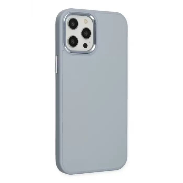 Newface Apple iPhone 12 Pro Max Kılıf Asya Deri Silikon - Sierra Blue