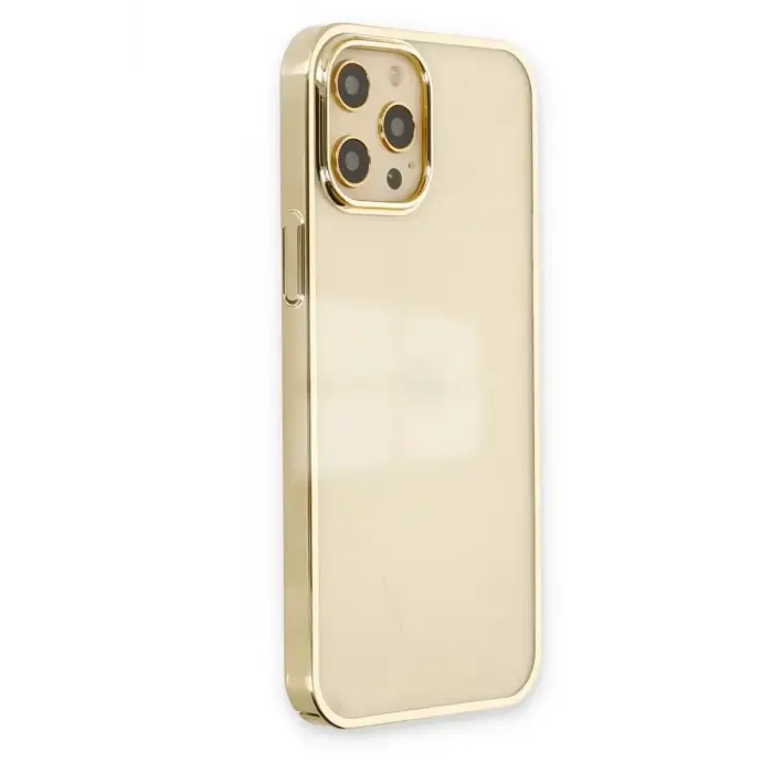 Newface Apple iPhone 12 Pro Max Kılıf Element Silikon - Gold