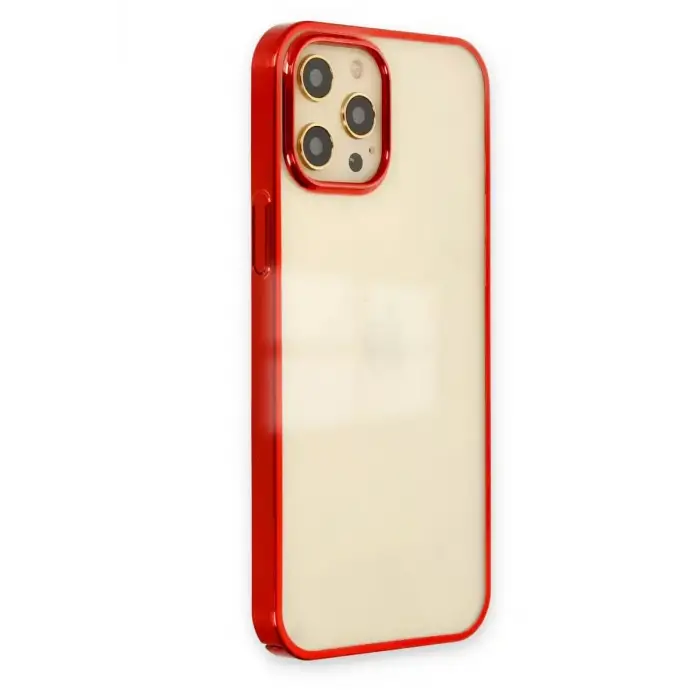 Newface Apple iPhone 12 Pro Max Kılıf Element Silikon - Kırmızı