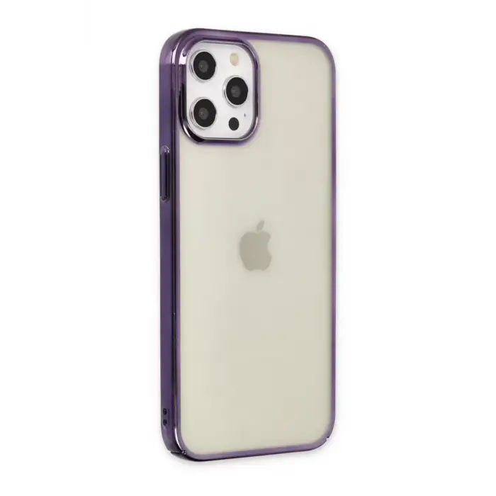 Newface Apple iPhone 12 Pro Max Kılıf Element Silikon - Mor