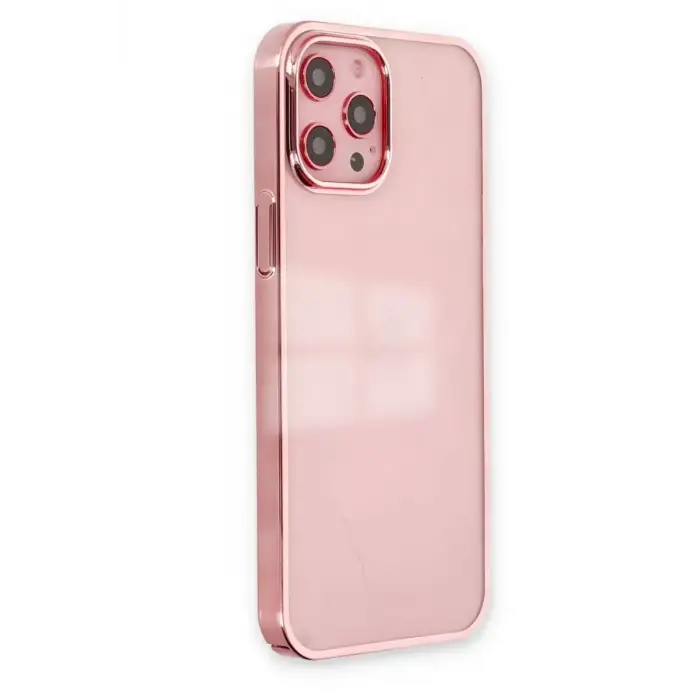 Newface Apple iPhone 12 Pro Max Kılıf Element Silikon - Pembe