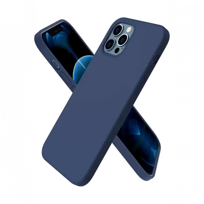 Newface Apple iPhone 12 Pro Max Kılıf First Silikon - Lacivert