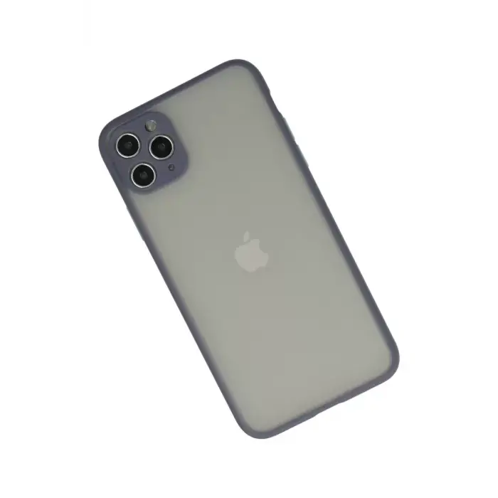 Newface Apple iPhone 12 Pro Max Kılıf Montreal Silikon Kapak - Gri