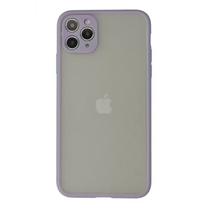 Newface Apple iPhone 12 Pro Max Kılıf Montreal Silikon Kapak - Mor