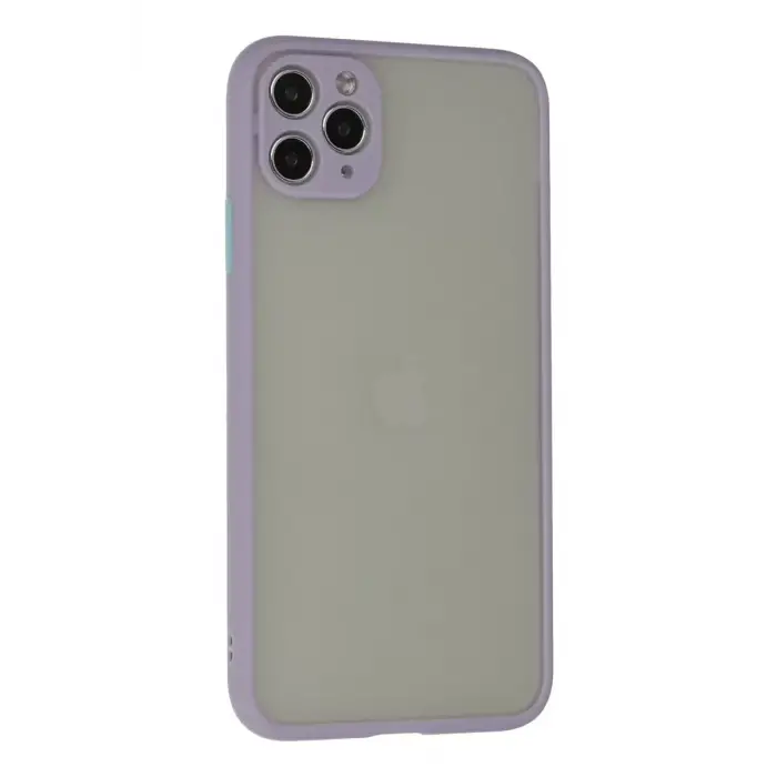 Newface Apple iPhone 12 Pro Max Kılıf Montreal Silikon Kapak - Mor