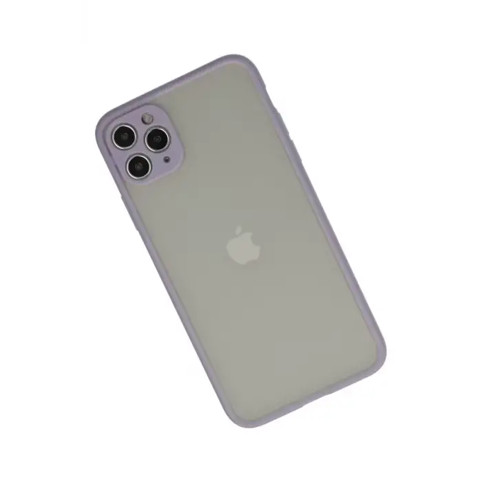 Newface Apple iPhone 12 Pro Max Kılıf Montreal Silikon Kapak - Mor