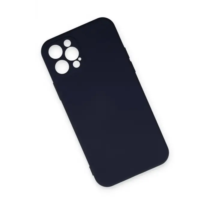 Newface Apple iPhone 12 Pro Max Kılıf Nano içi Kadife Silikon - Lacivert