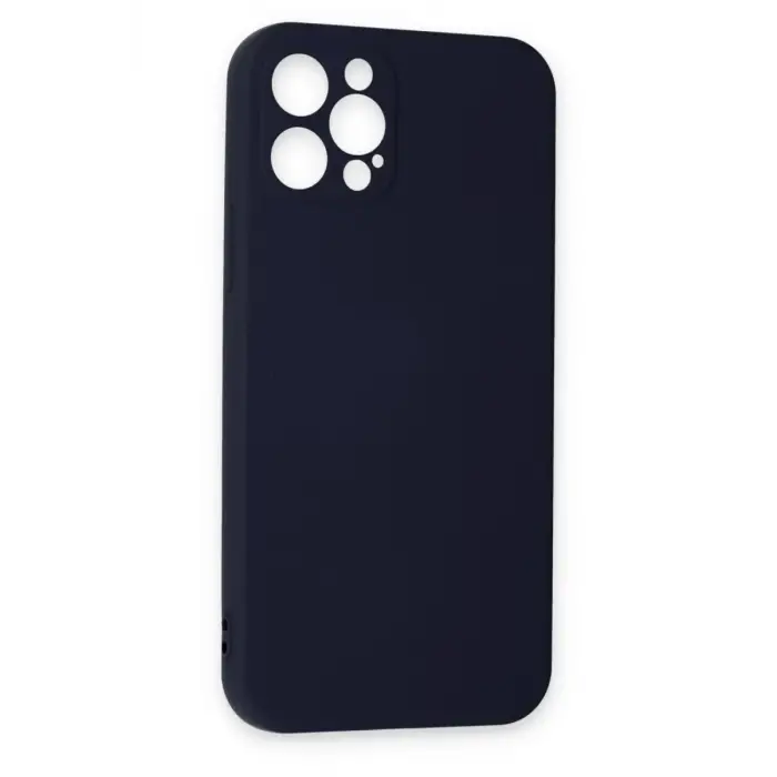 Newface Apple iPhone 12 Pro Max Kılıf Nano içi Kadife Silikon - Lacivert