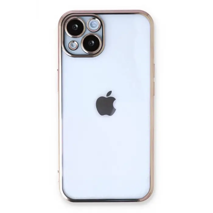 Newface Apple iPhone 13 Kılıf Razer Lensli Silikon - Gold