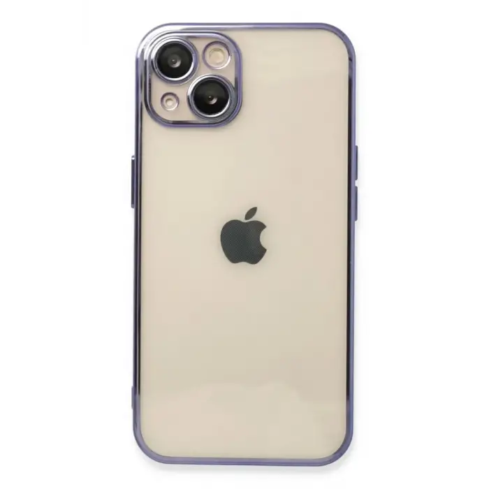 Newface Apple iPhone 13 Kılıf Razer Lensli Silikon - Mor